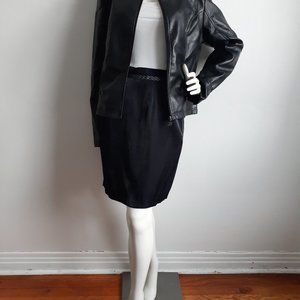 GIORGIO ARMANI Black leather jacket